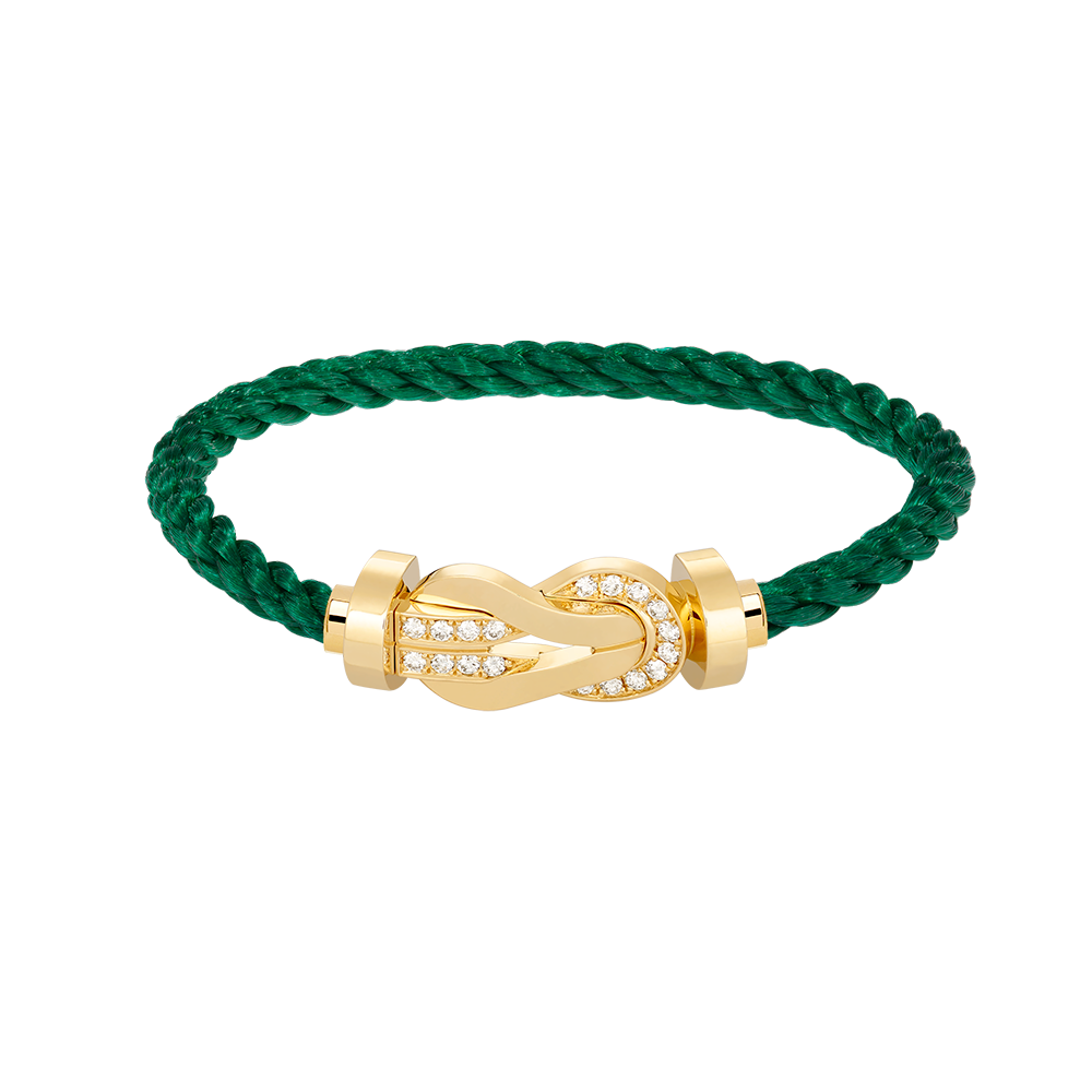 [⭐JeweliWhal]CHANCE LARGE 8 FIGURE BUCKLE HALF DIAMOND BRACELET GOLD