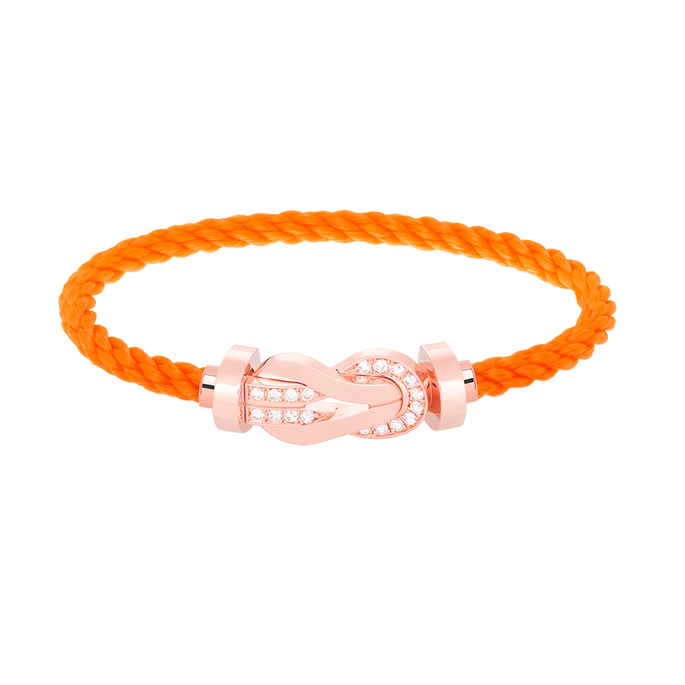[⭐JeweliWhal]CHANCE LARGE 8 FIGURE BUCKLE HALF DIAMOND BRACELET ROSE GOLD