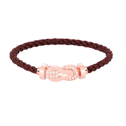 [⭐JeweliWhal]CHANCE LARGE 8 FIGURE BUCKLE HALF DIAMOND BRACELET ROSE GOLD