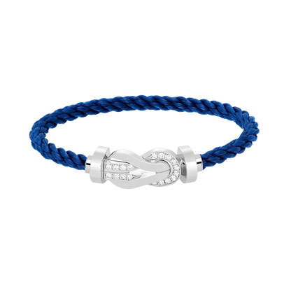 [⭐JeweliWhal]CHANCE LARGE 8 FIGURE BUCKLE HALF DIAMOND BRACELET SILVER