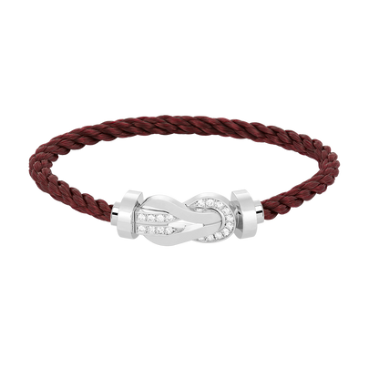 [⭐JeweliWhal]CHANCE LARGE 8 FIGURE BUCKLE HALF DIAMOND BRACELET SILVER