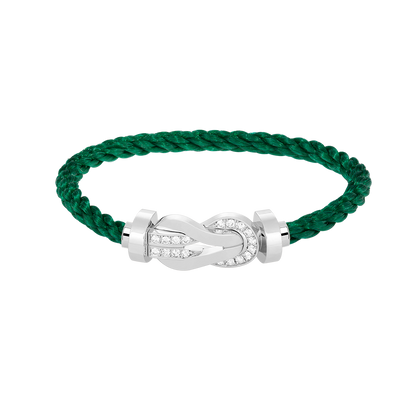 [⭐JeweliWhal]CHANCE LARGE 8 FIGURE BUCKLE HALF DIAMOND BRACELET SILVER