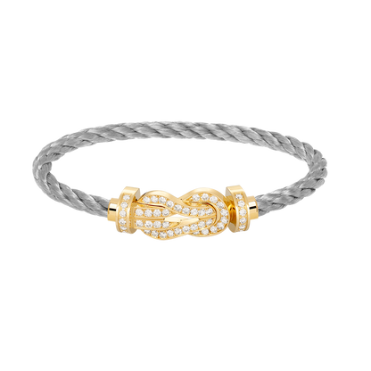 [⭐JeweliWhal]CHANCE LARGE 8 FIGURE BUCKLE FULLDIAMOND BRACELET GOLD