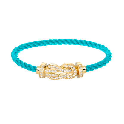 [⭐JeweliWhal]CHANCE LARGE 8 FIGURE BUCKLE FULLDIAMOND BRACELET GOLD