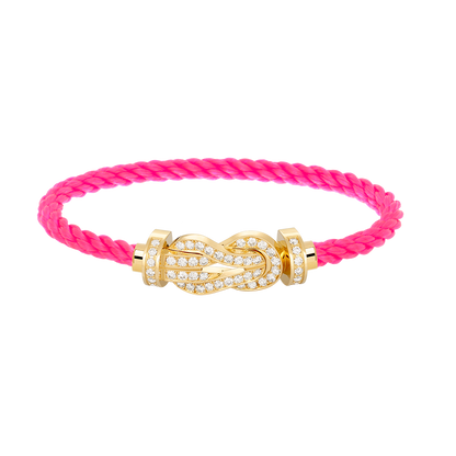[⭐JeweliWhal]CHANCE LARGE 8 FIGURE BUCKLE FULLDIAMOND BRACELET GOLD