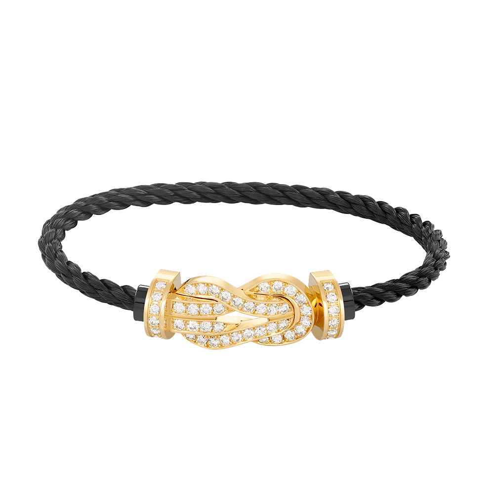 [⭐JeweliWhal]CHANCE LARGE 8 FIGURE BUCKLE FULLDIAMOND BRACELET GOLD