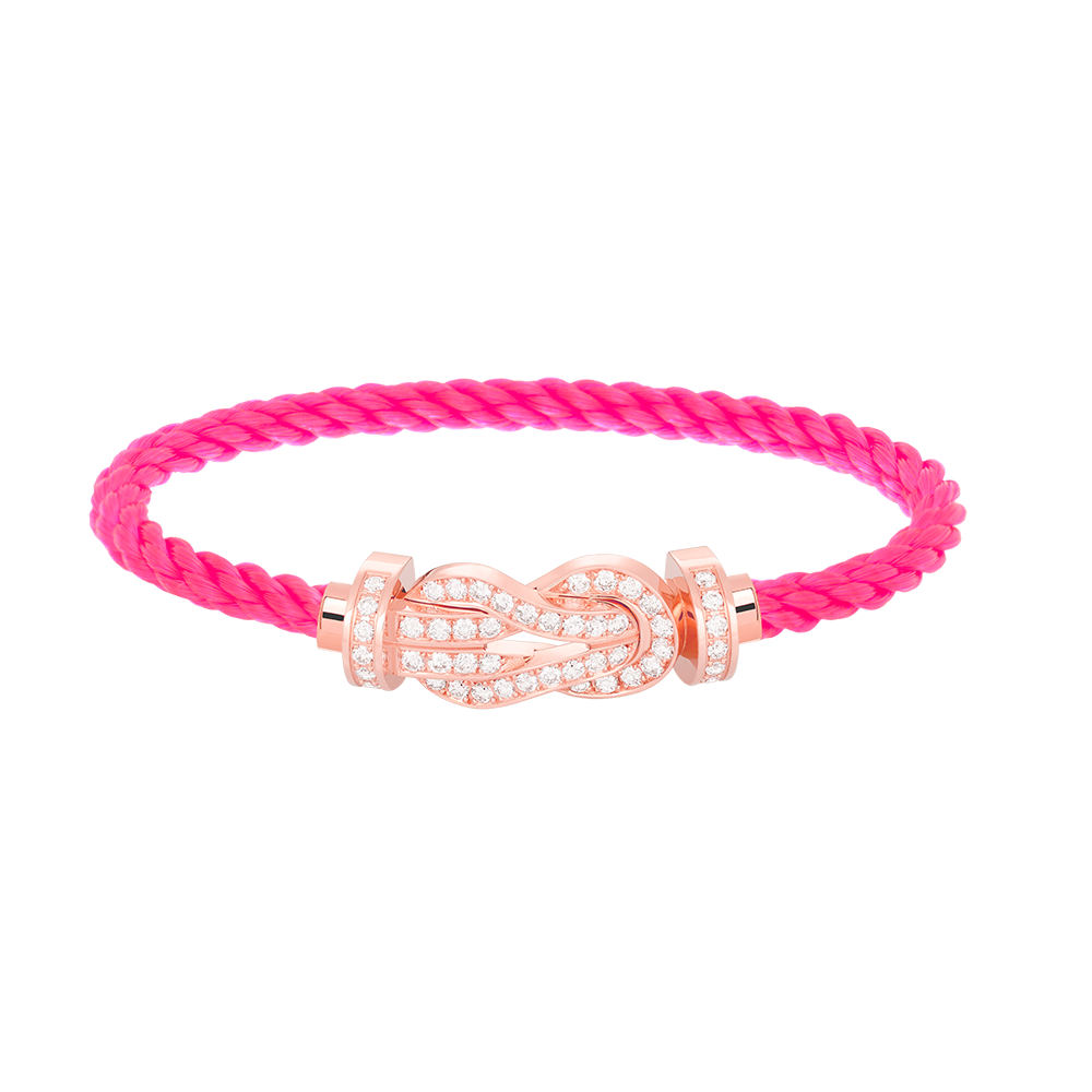 [⭐JeweliWhal]CHANCE LARGE 8 FIGURE BUCKLE FULL DIAMOND BRACELET ROSE GOLD