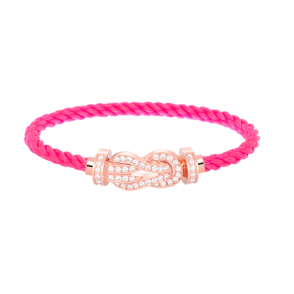[⭐JeweliWhal]CHANCE LARGE 8 FIGURE BUCKLE FULL DIAMOND BRACELET ROSE GOLD