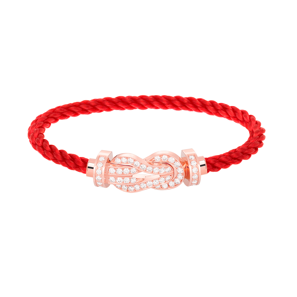 [⭐JeweliWhal]CHANCE LARGE 8 FIGURE BUCKLE FULL DIAMOND BRACELET ROSE GOLD
