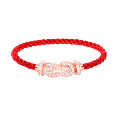 [⭐JeweliWhal]CHANCE LARGE 8 FIGURE BUCKLE FULL DIAMOND BRACELET ROSE GOLD