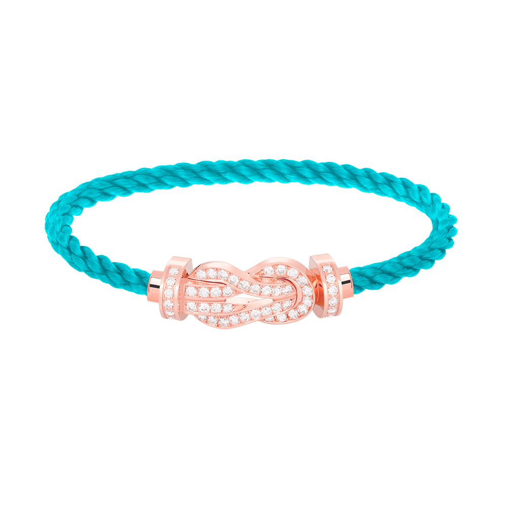 [⭐JeweliWhal]CHANCE LARGE 8 FIGURE BUCKLE FULL DIAMOND BRACELET ROSE GOLD