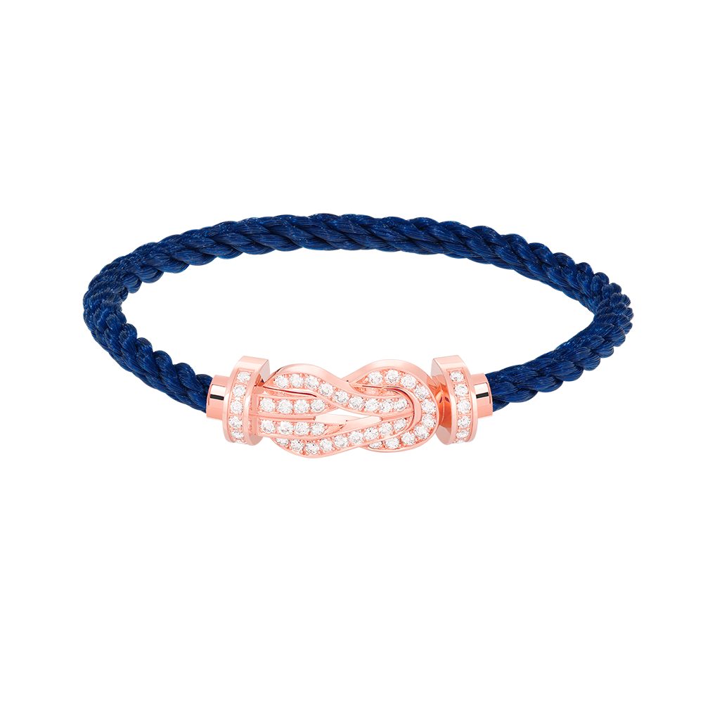 [⭐JeweliWhal]CHANCE LARGE 8 FIGURE BUCKLE FULL DIAMOND BRACELET ROSE GOLD