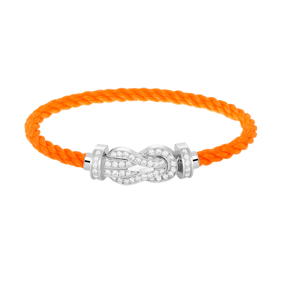 [⭐JeweliWhal]CHANCE LARGE 8 FIGURE BUCKLE FULL DIAMOND BRACELET SILVER