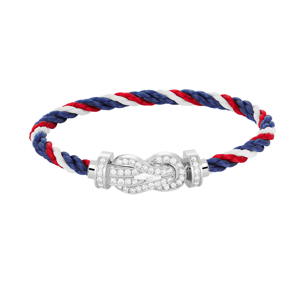 [⭐JeweliWhal]CHANCE LARGE 8 FIGURE BUCKLE FULL DIAMOND BRACELET SILVER