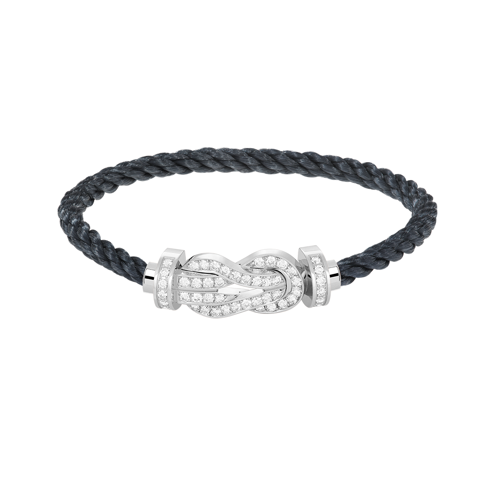 [⭐JeweliWhal]CHANCE LARGE 8 FIGURE BUCKLE FULL DIAMOND BRACELET SILVER