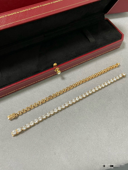 [⭐JeweliWhal jewelrys]TENNIS BRACELET WITH FULL DIAMOND SETTING