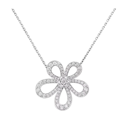 [⭐JeweliWhal]FLOWERLACE NECKLACE FULL DIAMONDS