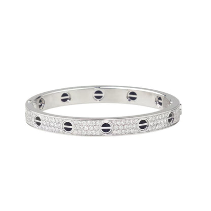 [⭐JeweliWhal]LOVE BRACELET 6.1MM DIAMOND-PAVED CERAMIC