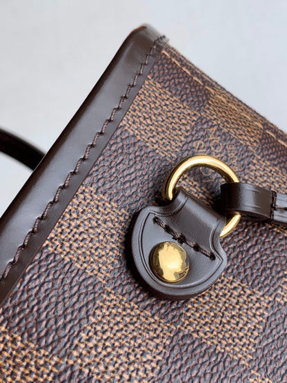 NEVER FULL MM WITH DUSTBAG DAMIER EBENE CANVAS 29CM