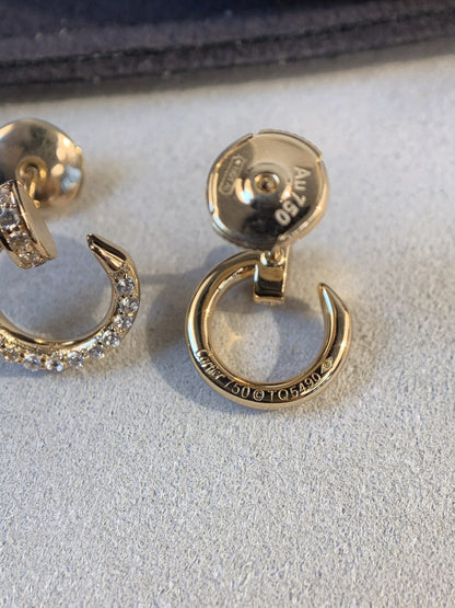 [⭐JeweliWhal]JUSTE EARRINGS GOLD DIAMONDS