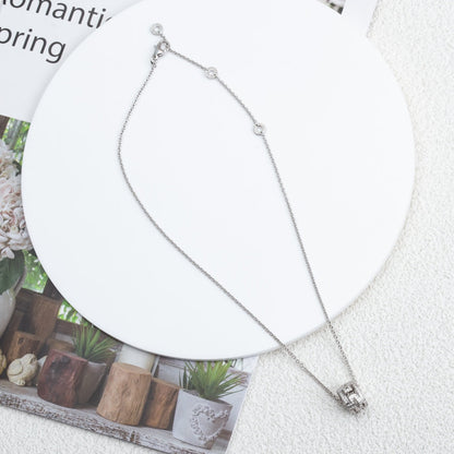 [⭐JeweliWhal]PARENTESI NECKLACE SILVER DIAMOND