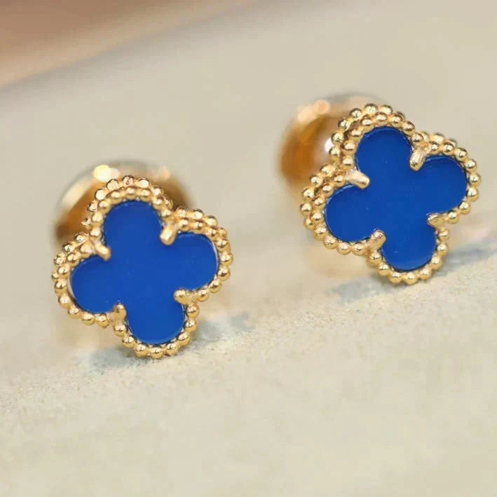 [⭐JeweliWhal]CLOVER MINI 9.5MM TURQUOISE EARRINGS