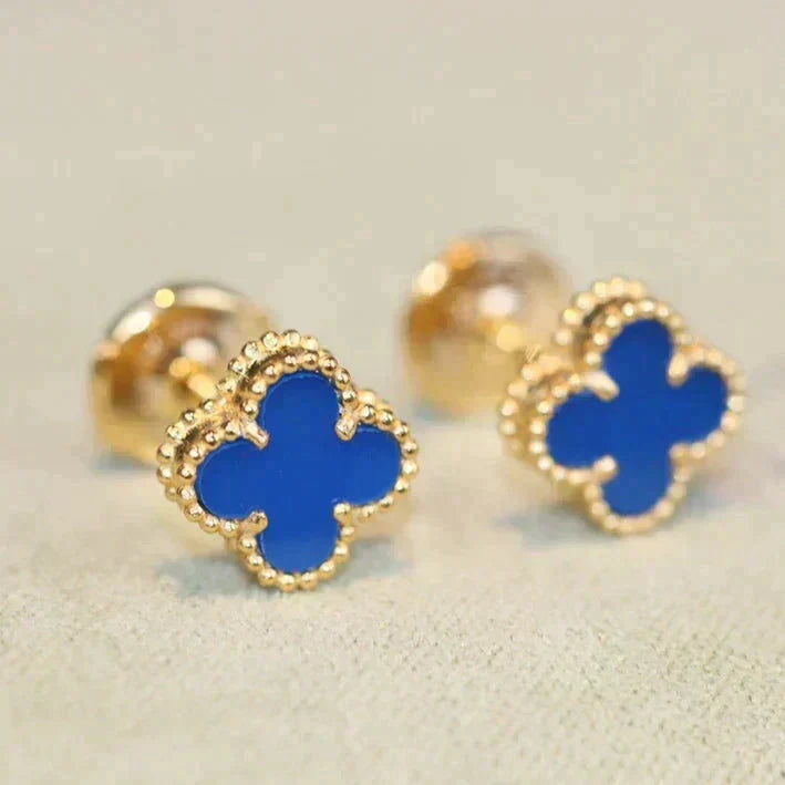 [⭐JeweliWhal]CLOVER MINI 9.5MM TURQUOISE EARRINGS