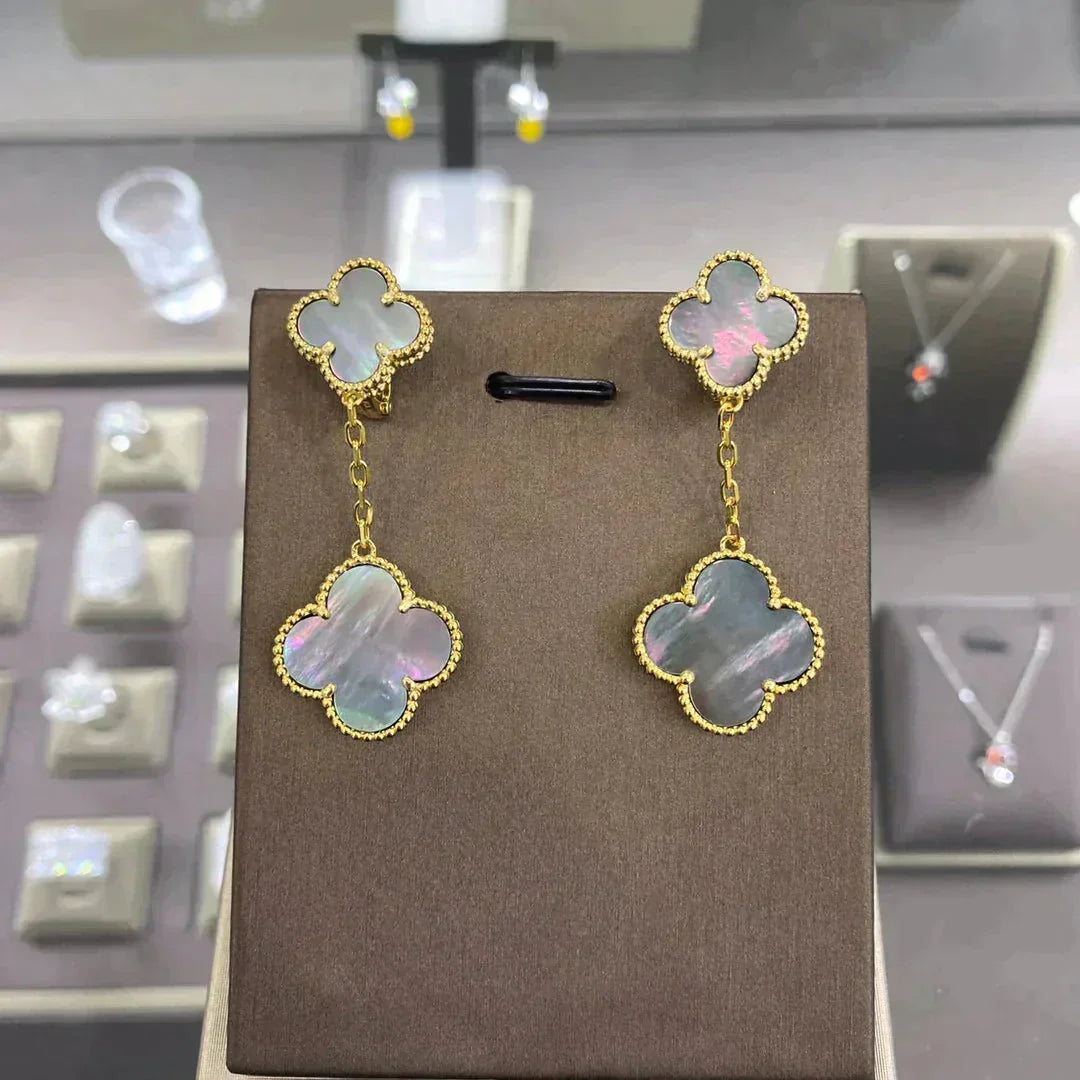 [⭐JeweliWhal]CLOVER 2 MOTIFS  EARRINGS (MULTIPLE CHOICESC
