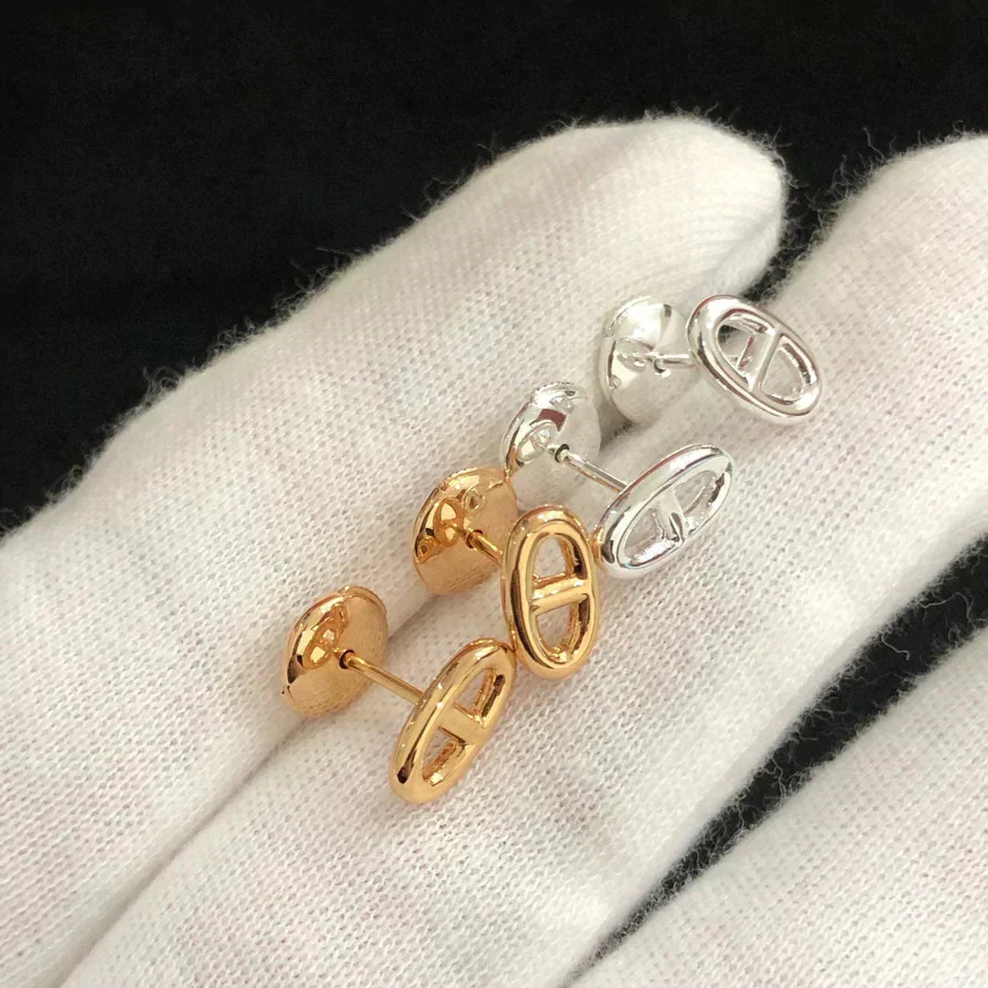 [⭐JeweliWhal]CHAINE SMALL EARRINGS GOLD AND SILVER