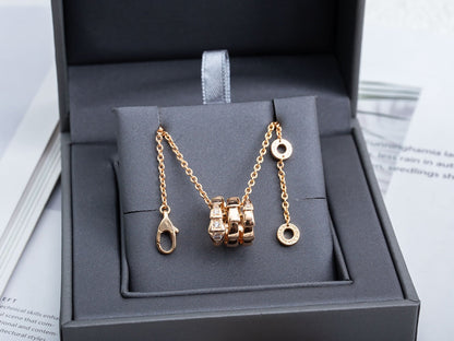 [⭐JeweliWhal]SERPENTI PINK GOLD NECKLACE DIAMOND