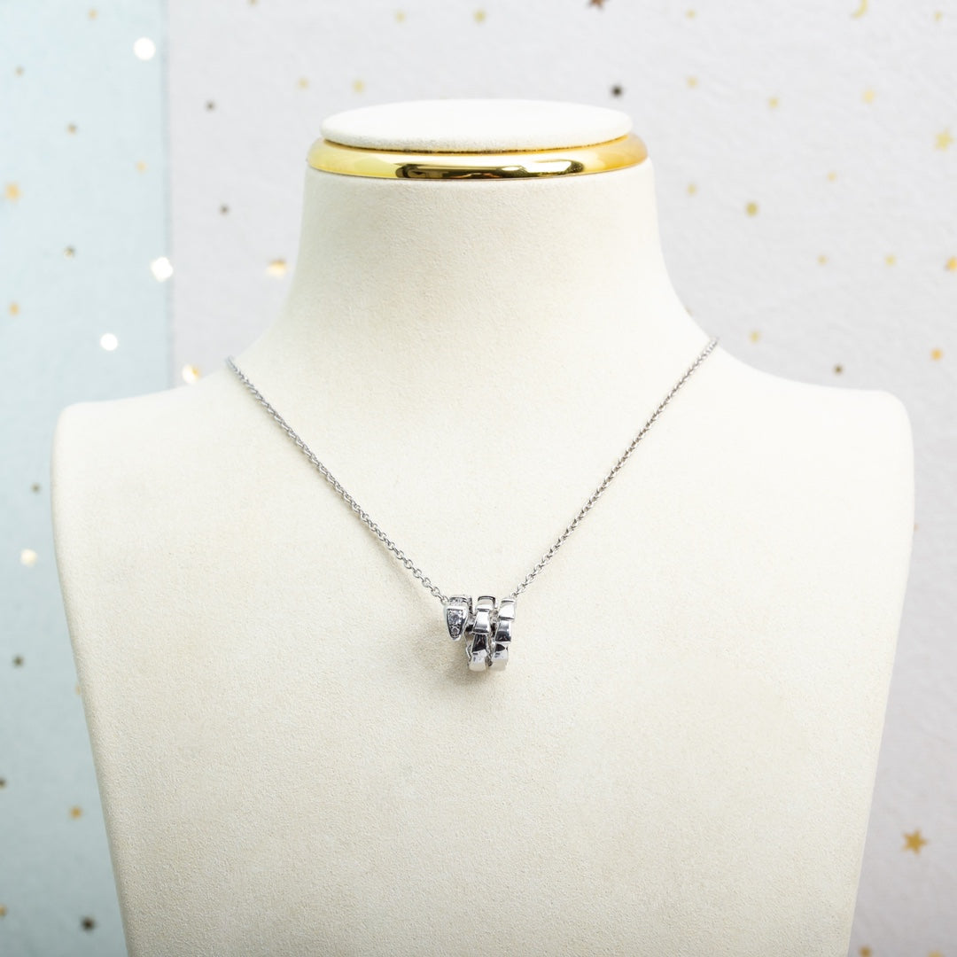 [⭐JeweliWhal]SERPENTI SILVER NECKLACE DIAMOND