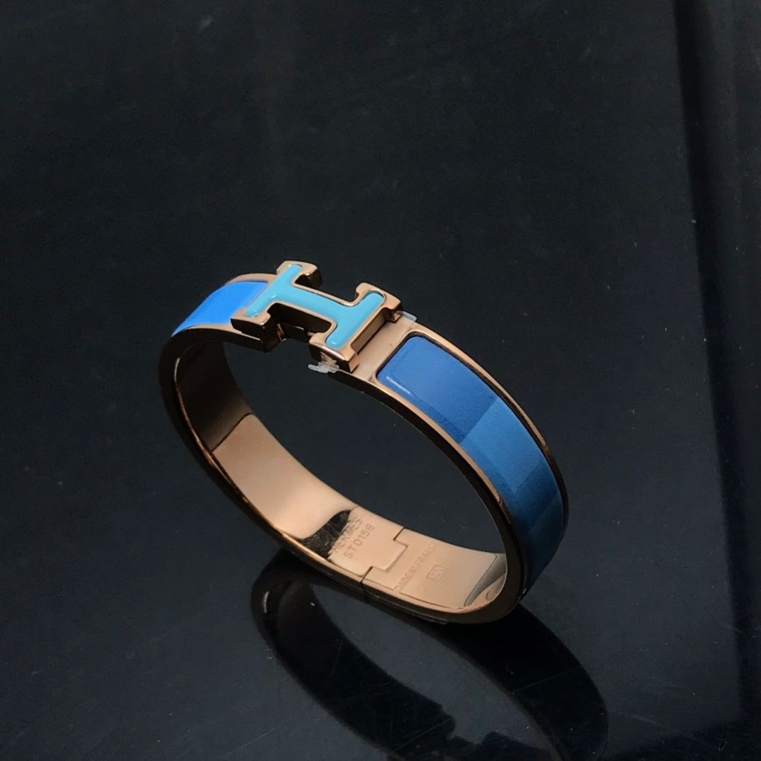 [⭐JeweliWhal]H BRACELET BLUE RAINBOW CERAMIC