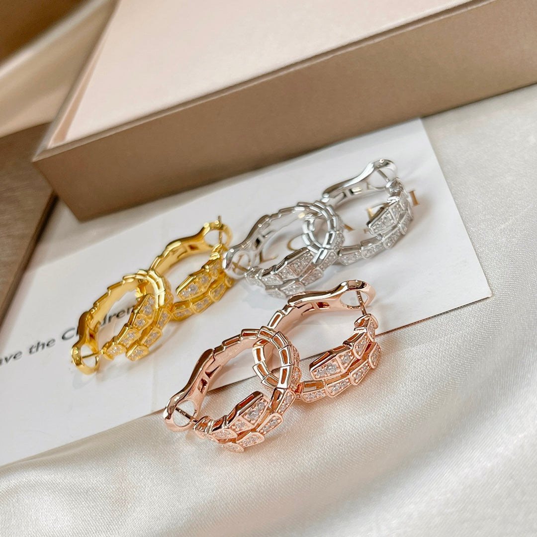 [⭐JeweliWhal]SERPENTI EARRINGS DIAMOND