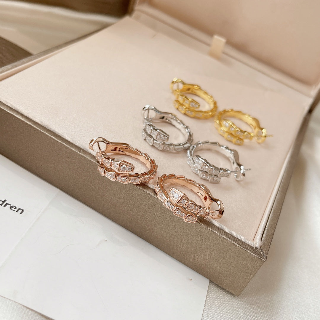 [⭐JeweliWhal]SERPENTI EARRINGS DIAMOND