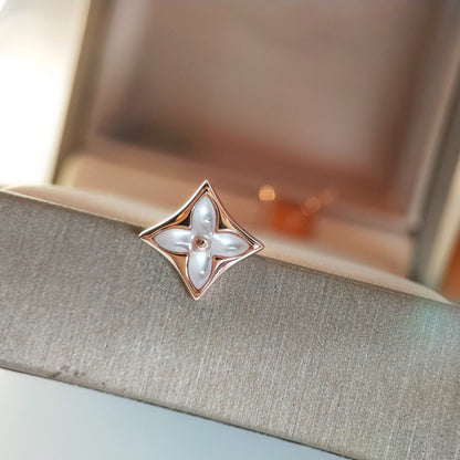 [⭐JeweliWhal]STAR MOP PINK GOLD EARRINGS