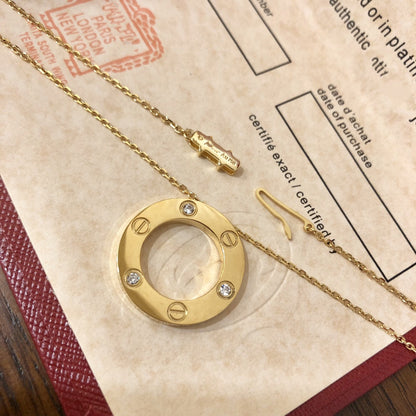 [⭐JeweliWhal]LOVE NECKLACE 16MM 3 DIAMONDS