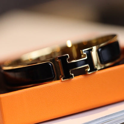 [⭐JeweliWhal]H BRACELET 12MM GOLD