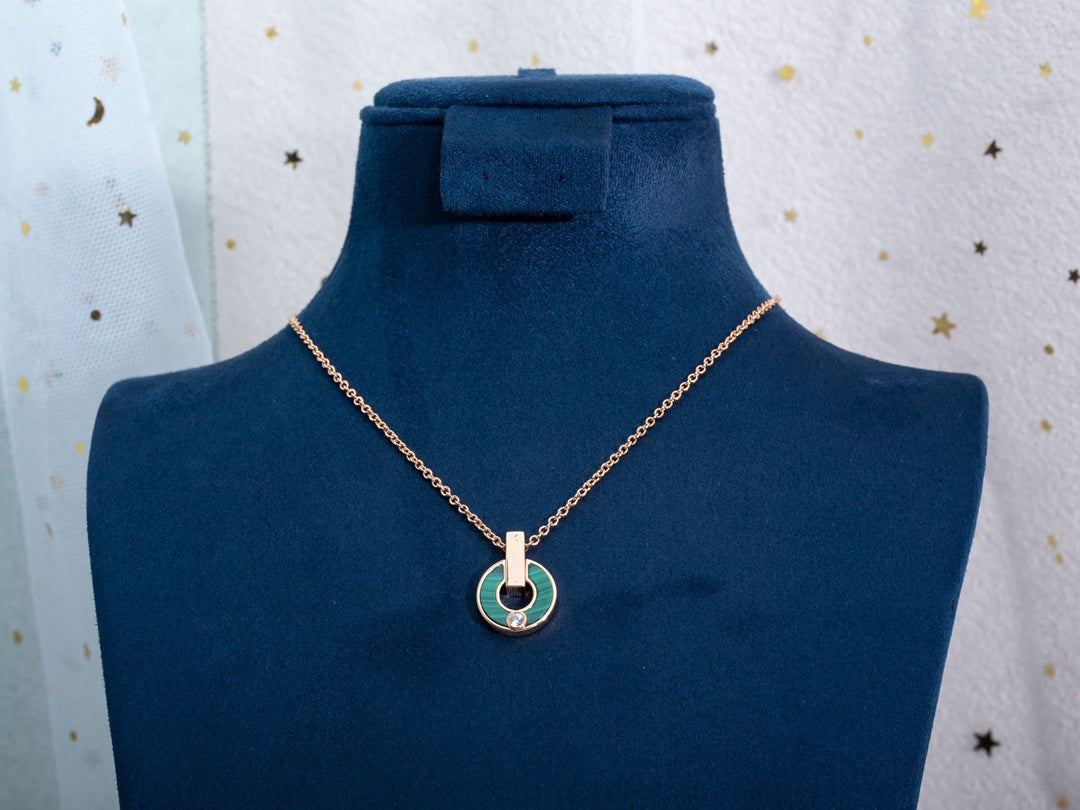 [⭐JeweliWhal]GARI NECKLACE PINK GOLD MALACHITE