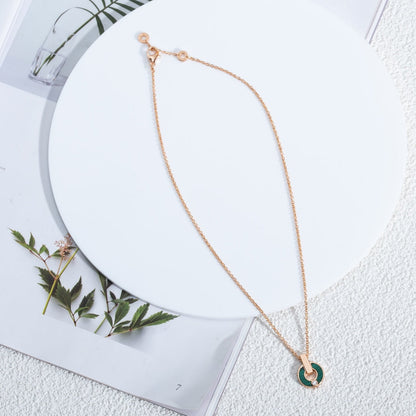 [⭐JeweliWhal]GARI NECKLACE PINK GOLD MALACHITE