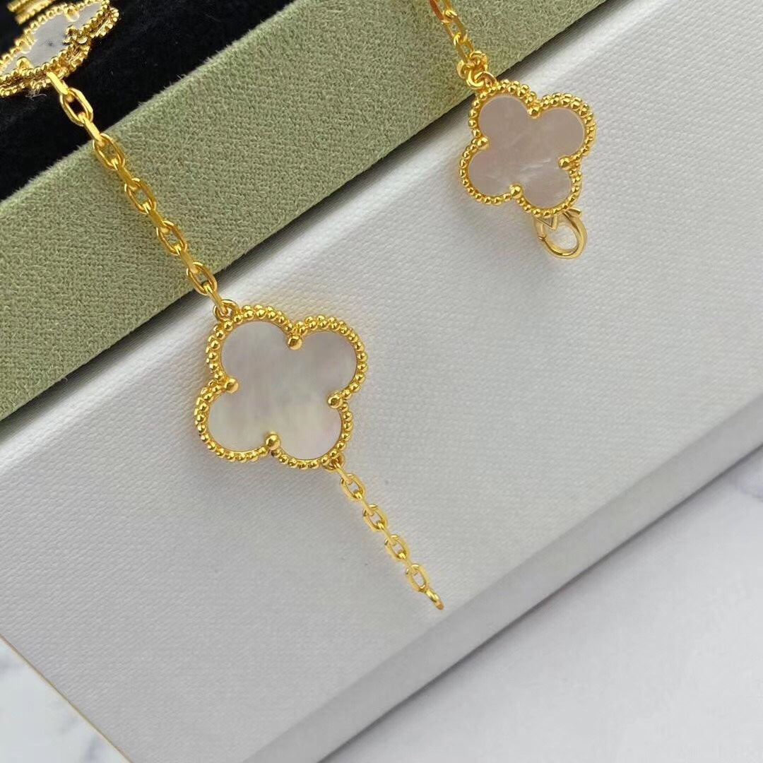 [⭐JeweliWhal]MAGIC CLOVER MOP GOLD BRACELET 5 MOTIFS