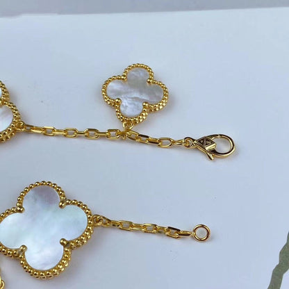 [⭐JeweliWhal]MAGIC CLOVER MOP GOLD BRACELET 5 MOTIFS