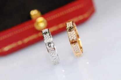 [⭐JeweliWhal]LOVE RING 3.6MM DIAMOND PAVED