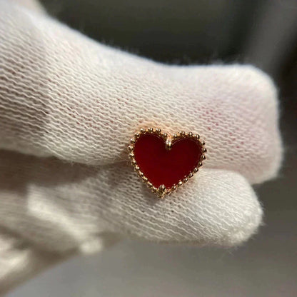 [⭐JeweliWhal]HEART CARNELIAN STUD EARRINGS