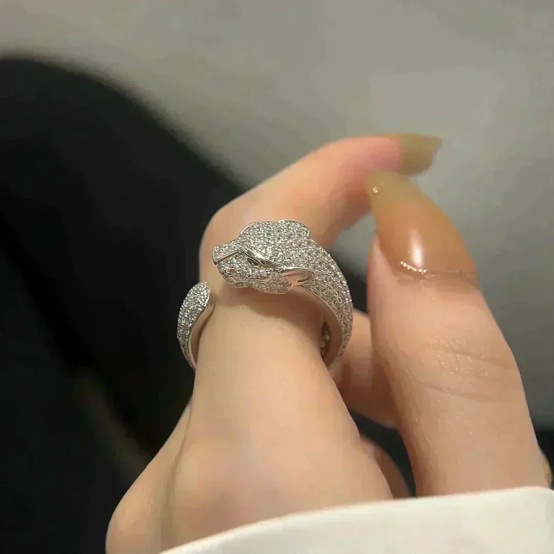 [⭐JeweliWhal]PANTHERE 5.5MM ALL DIAMOND RING