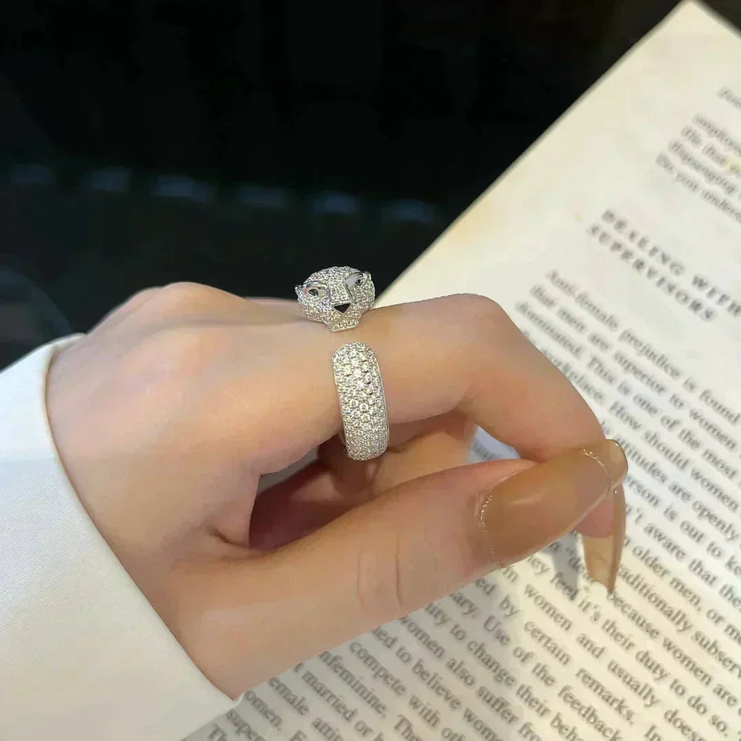 [⭐JeweliWhal]PANTHERE 5.5MM ALL DIAMOND RING