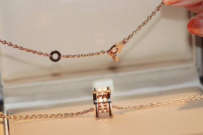 [⭐JeweliWhal]ZERO 1 ROCK PEDANT PINK GOLD BLACK NECKLACE
