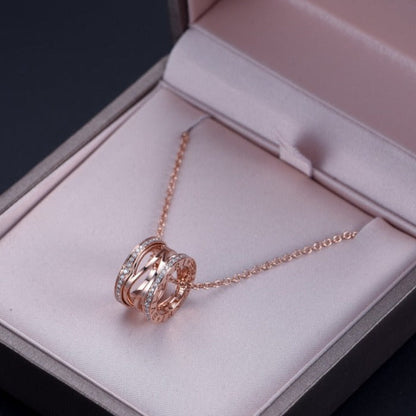 [⭐JeweliWhal]ZERO 1 PINK GOLD DIAMOND OPEN NECKLACE