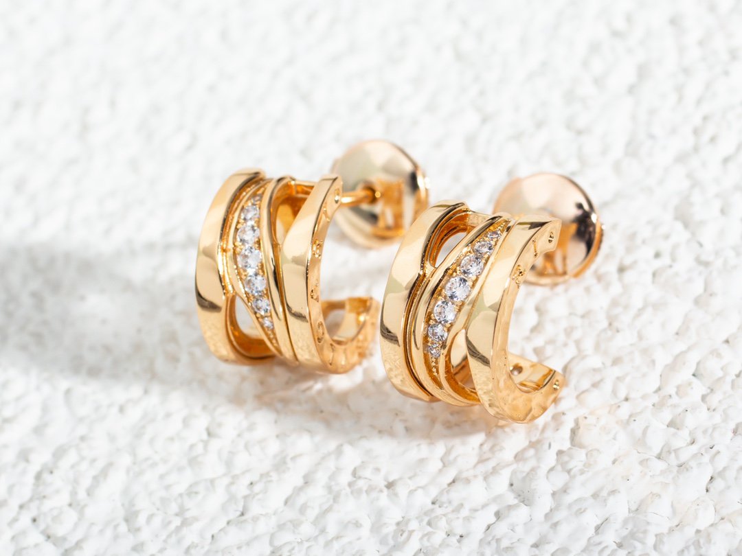 [⭐JeweliWhal]ZERO 1 PINK GOLD DIAMONDS EARRINGS