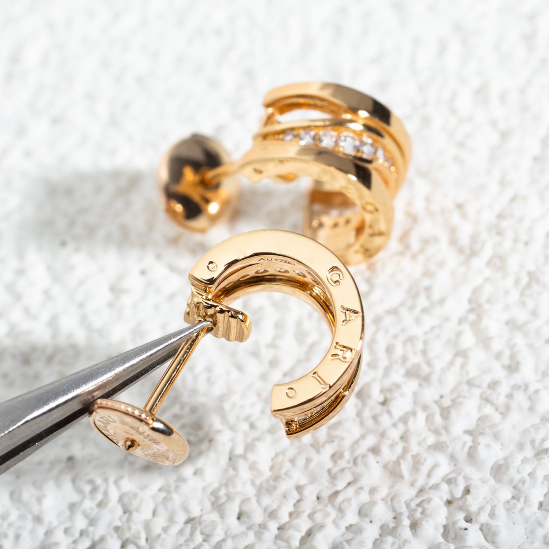 [⭐JeweliWhal]ZERO 1 PINK GOLD DIAMONDS EARRINGS