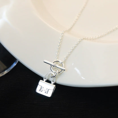 [⭐JeweliWhal]POP H PEDANT SILVER NECKLACE